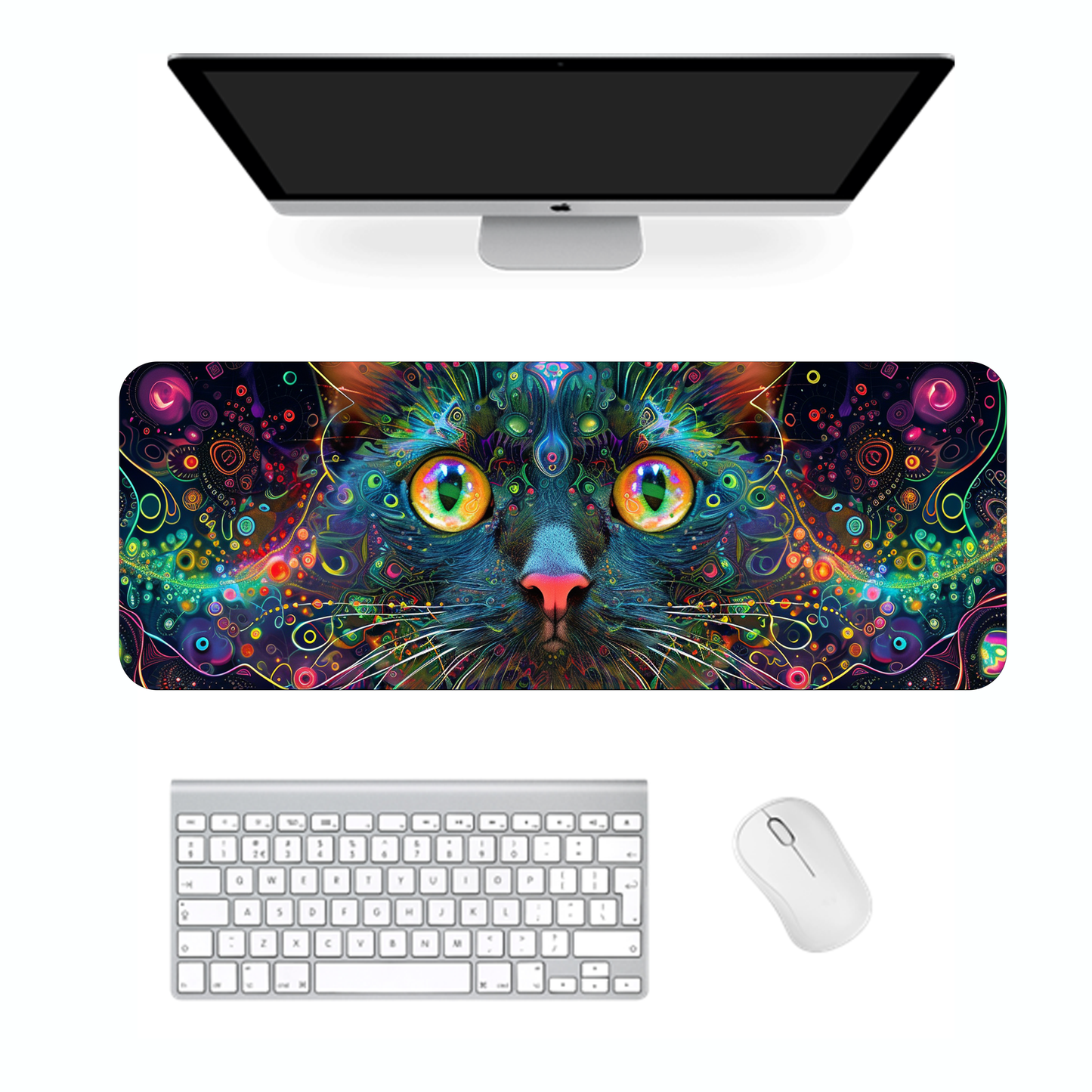 Cat - abstract Gaming Mouse Pad